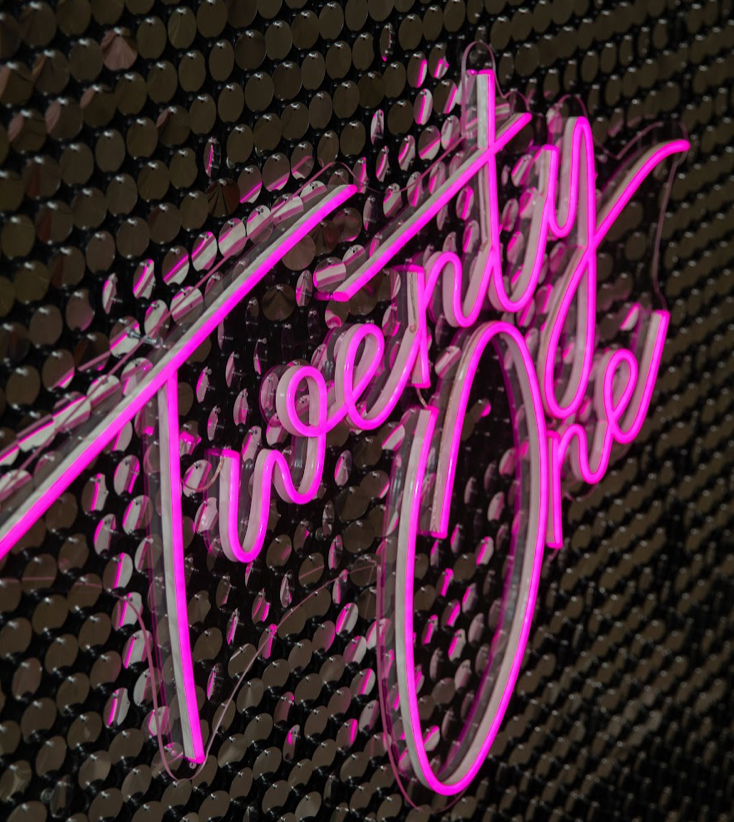 Twenty One Neon Sign