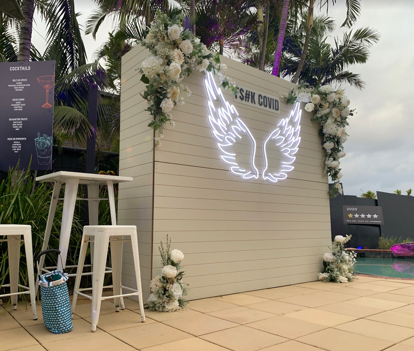 Timber Wall and Florals