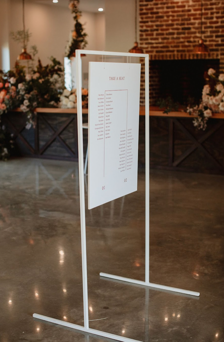 White Signage Frame
