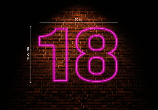 18 Neon Sign