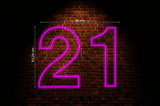 21 Neon Sign