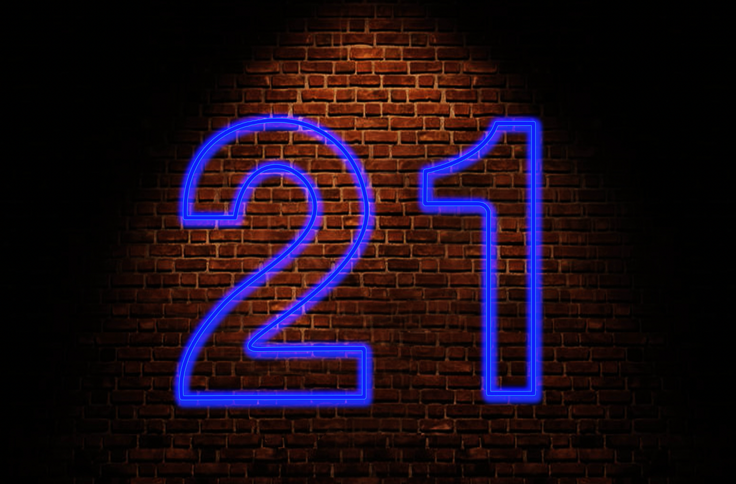 21 Neon Sign