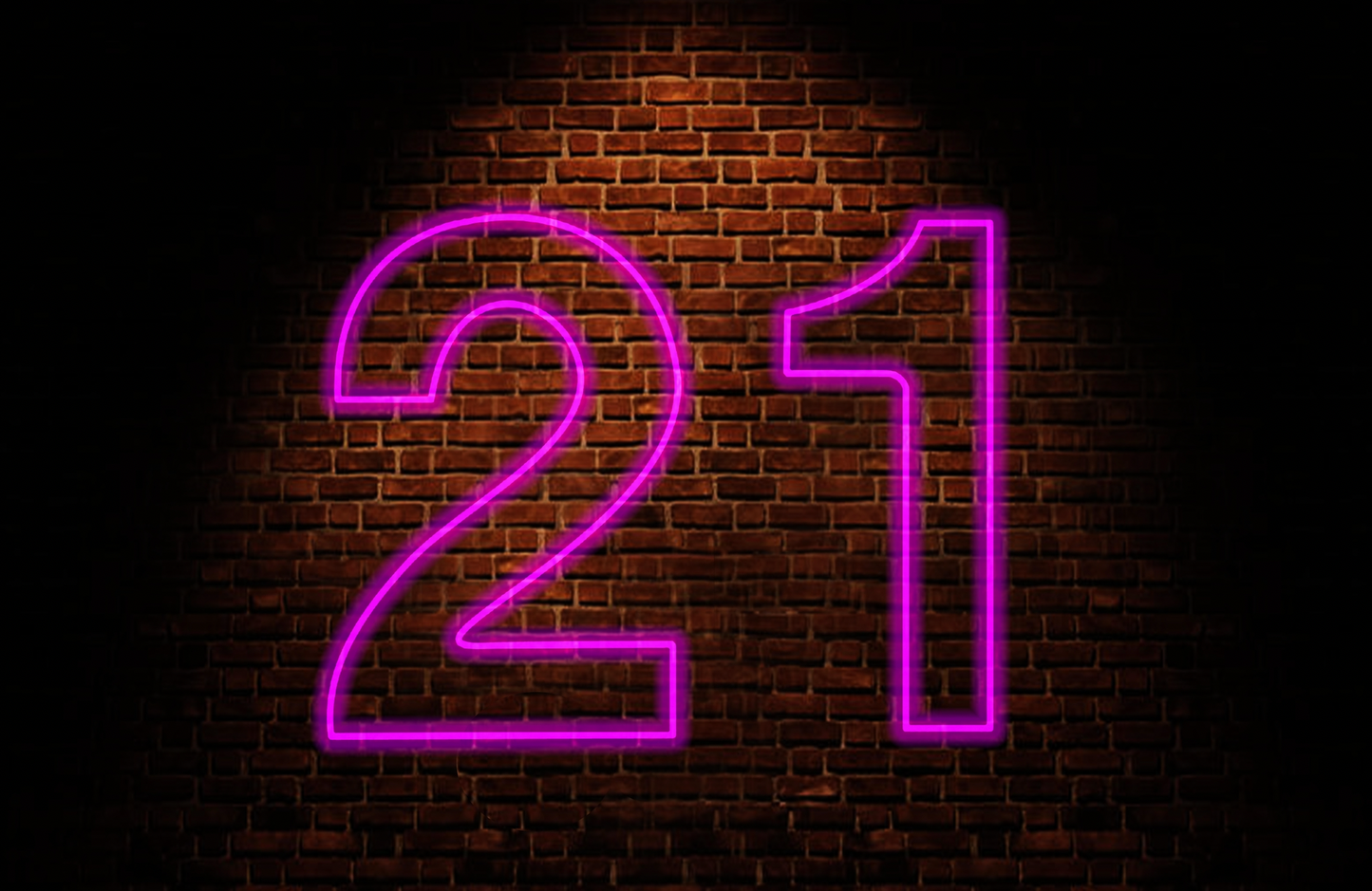 21 Neon Sign