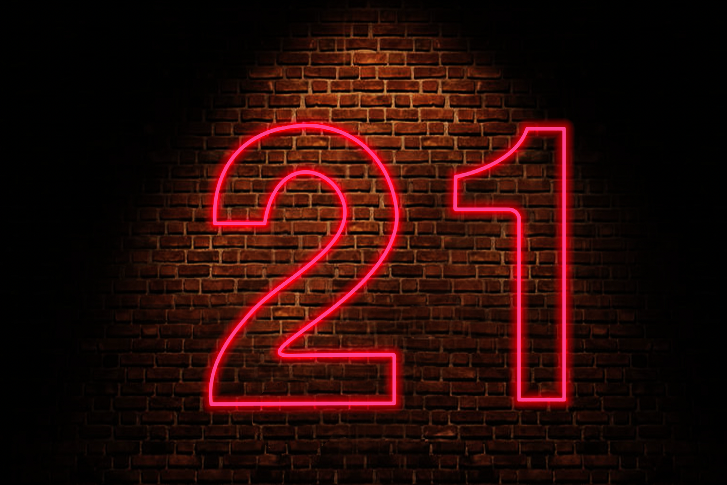 21 Neon Sign