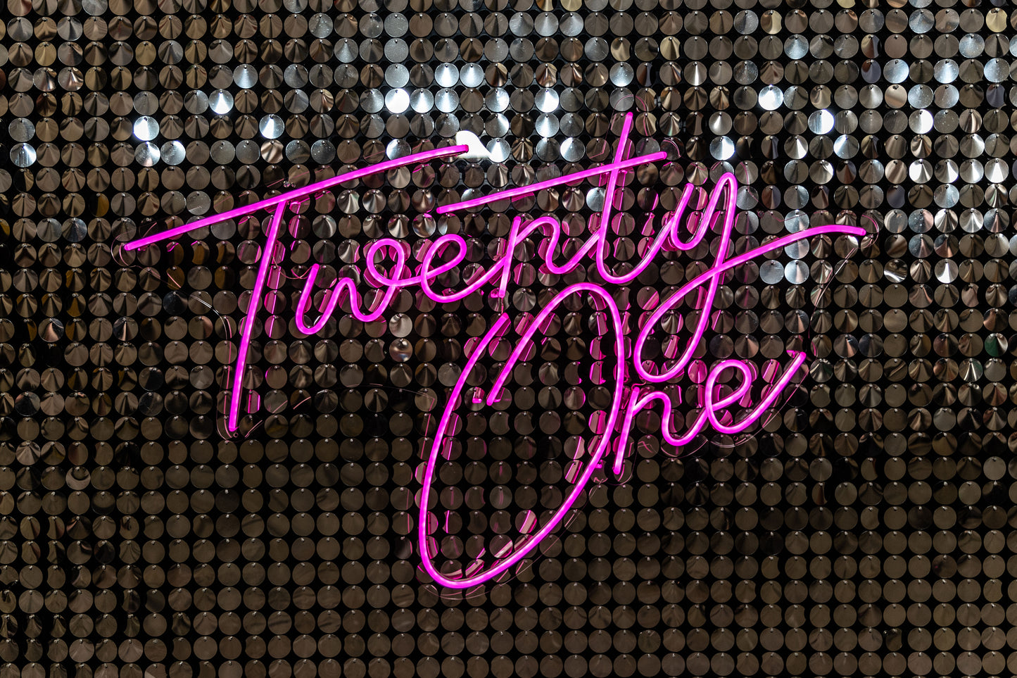 Hello Twenty One Neon Sign