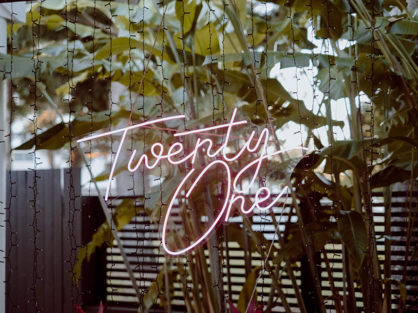 Twenty One Neon Sign