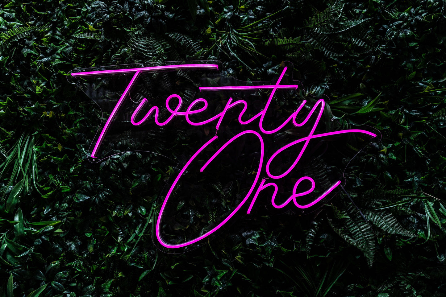 Hello Twenty One Neon Sign