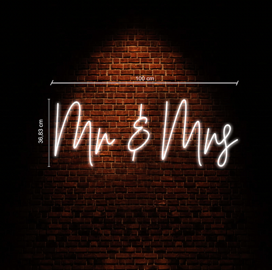 Mr & Mrs Neon Sign