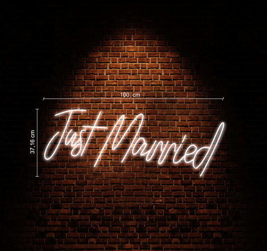 Just Married Neon Sign