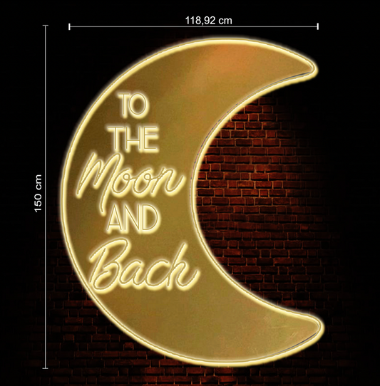 To The Moon And Back Neon Sign