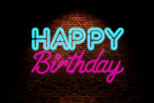 Happy Birthday Bold Neon Sign
